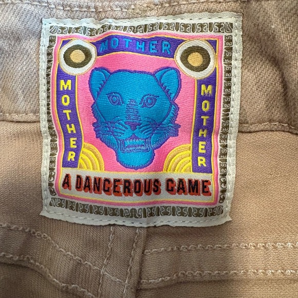 Mother Jeans Womens Sz 28 The Looker Ankle Fray Sweet Stripes Brown Tan - Picture 4 of 10